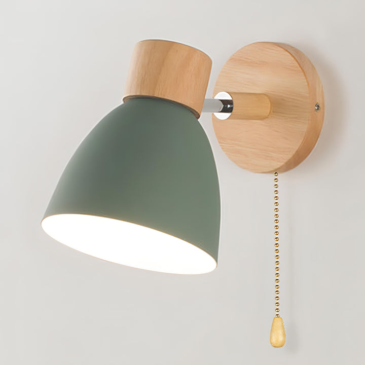 Scandinavian Style Wall Light with Pull Switch, Cozy Minimalist Sconce 1