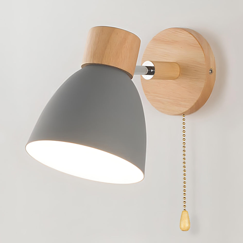 Scandinavian Style Wall Light with Pull Switch, Cozy Minimalist Sconce 2