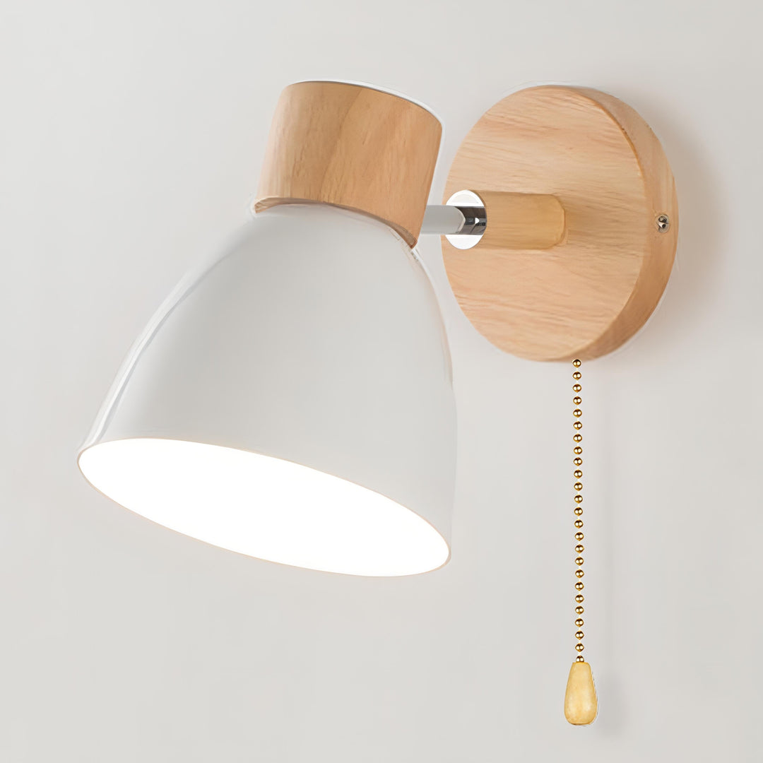 Scandinavian Style Wall Light with Pull Switch, Cozy Minimalist Sconce 3