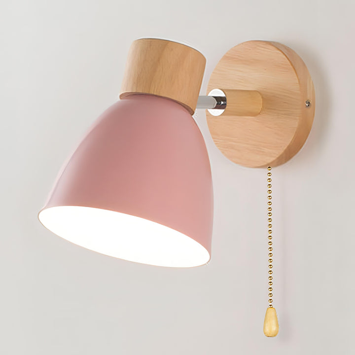 Scandinavian Style Wall Light with Pull Switch, Cozy Minimalist Sconce 4