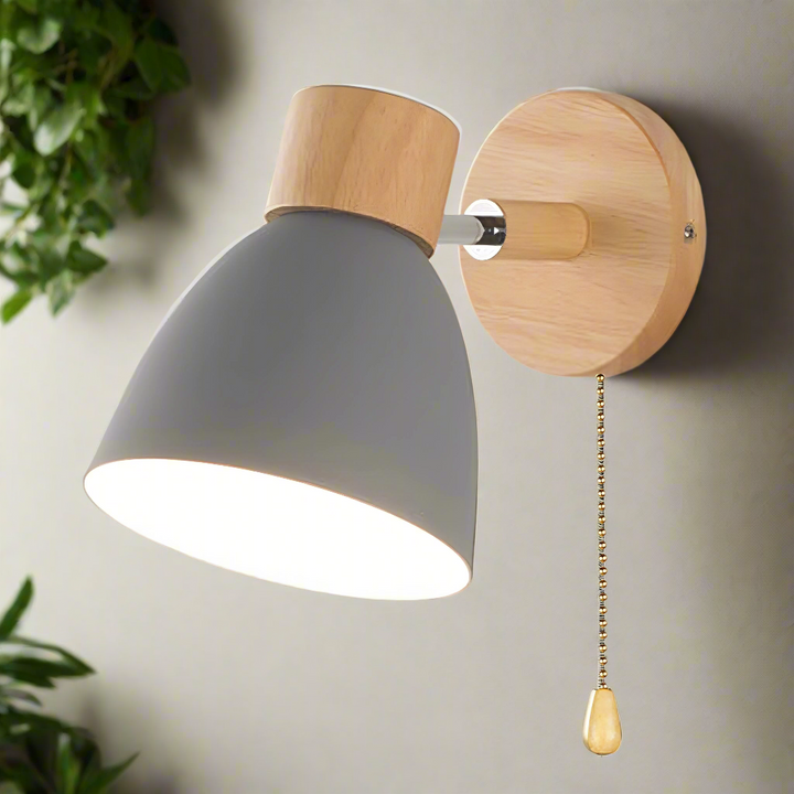 Scandinavian Style Wall Light with Pull Switch, Cozy Minimalist Sconce 6