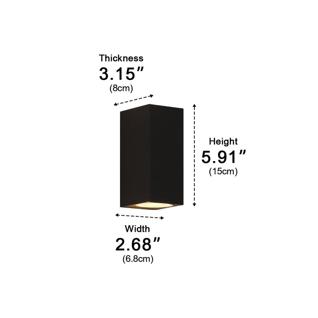 Modern Square Double LED Outdoor Wall Washer Light, Waterproof, for Courtyards 16
