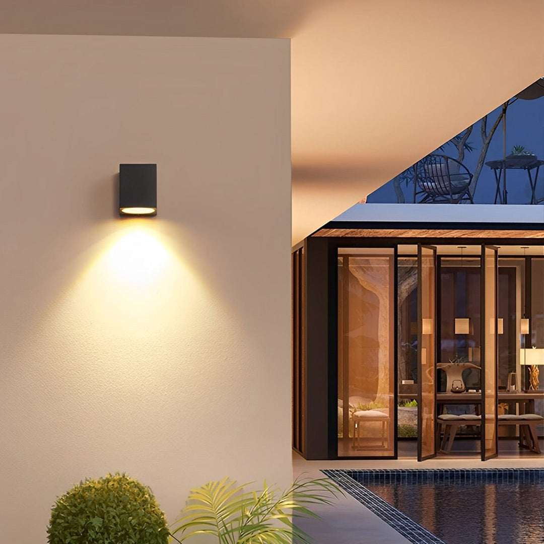 Modern Square Double LED Outdoor Wall Washer Light, Waterproof, for Courtyards 8