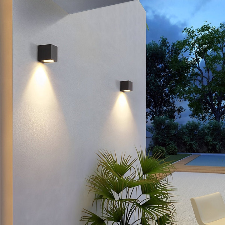 Modern Square Double LED Outdoor Wall Washer Light, Waterproof, for Courtyards 5