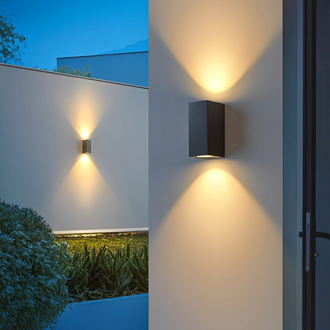 Modern Square Double LED Outdoor Wall Washer Light, Waterproof, for Courtyards 7