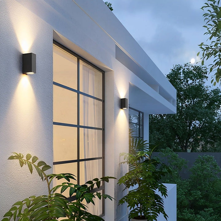 Modern Square Double LED Outdoor Wall Washer Light, Waterproof, for Courtyards 4