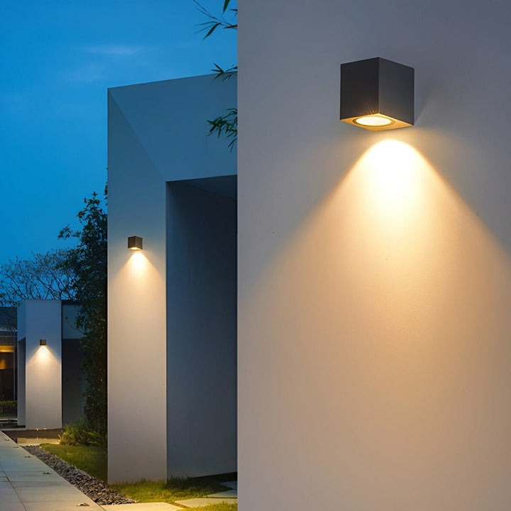 Modern Square Double LED Outdoor Wall Washer Light, Waterproof, for Courtyards 6