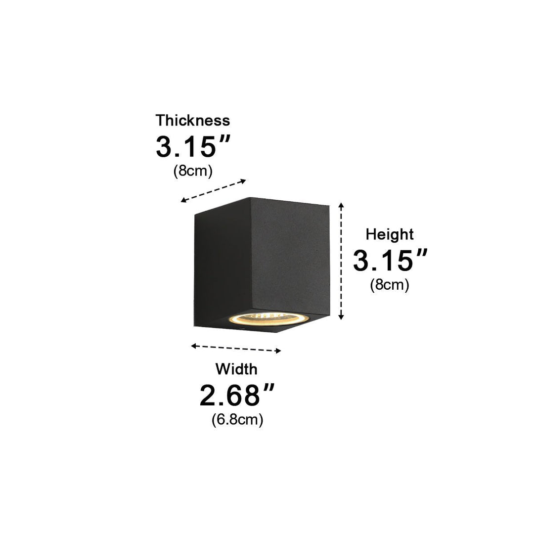 Modern Square Double LED Outdoor Wall Washer Light, Waterproof, for Courtyards 15