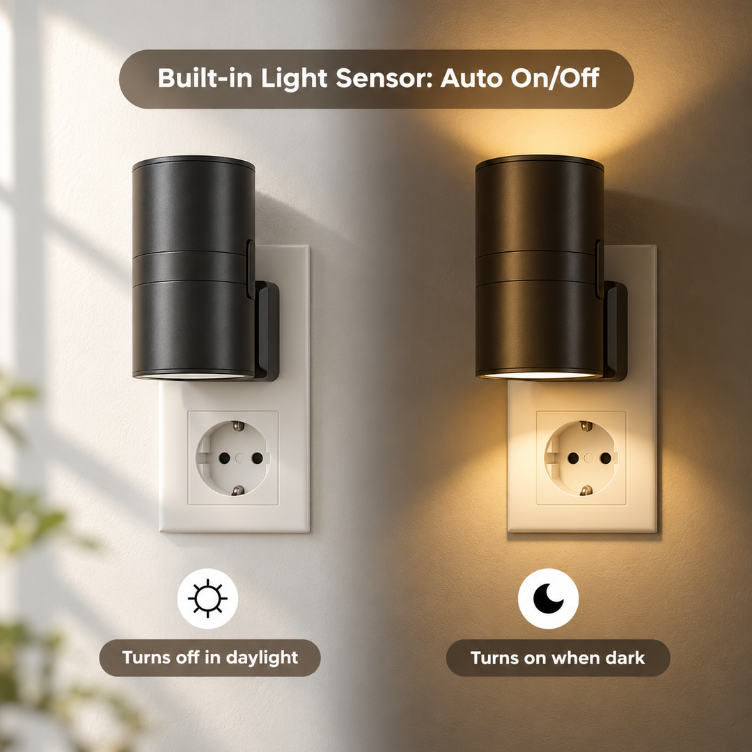Plug-In Up and Down LED Wall Light with Dusk Sensor 3