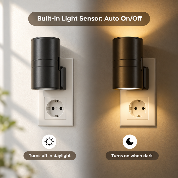 Plug-In Up and Down LED Wall Light with Dusk Sensor 3