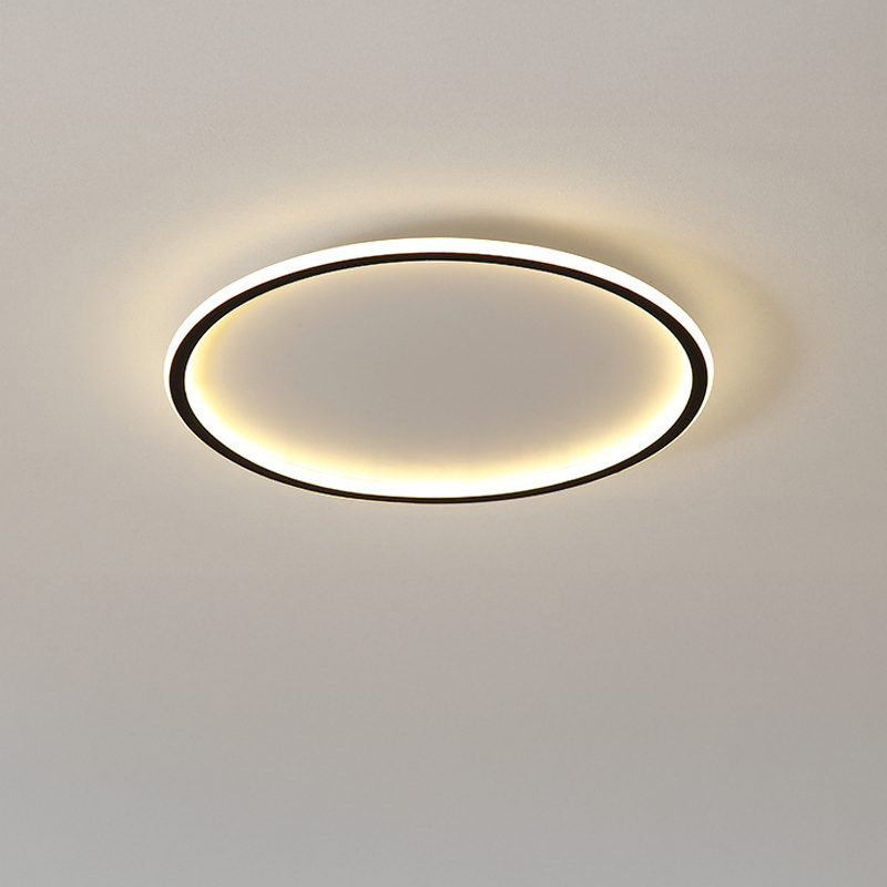 Scandinavian Round Ceiling Light with LED Glow 11