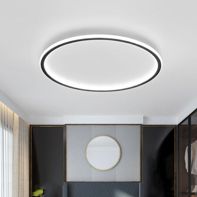Scandinavian Round Ceiling Light with LED Glow 9