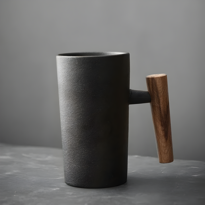 Japanese Style Stoneware Coffee Mug in Earth Tones 2