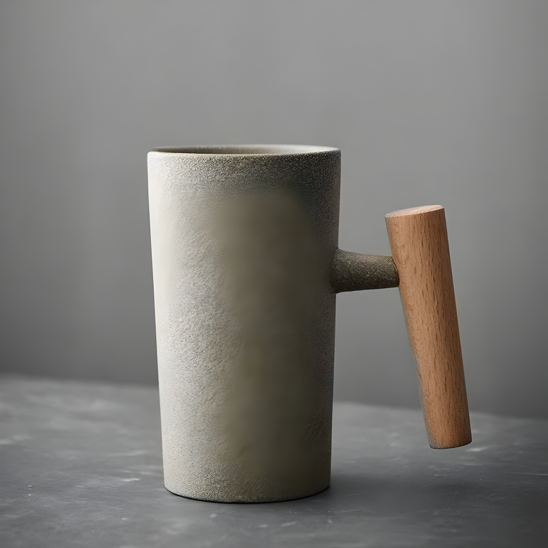 Japanese Style Stoneware Coffee Mug in Earth Tones 3