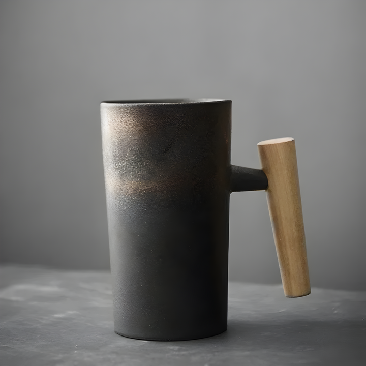 Japanese Style Stoneware Coffee Mug in Earth Tones 4