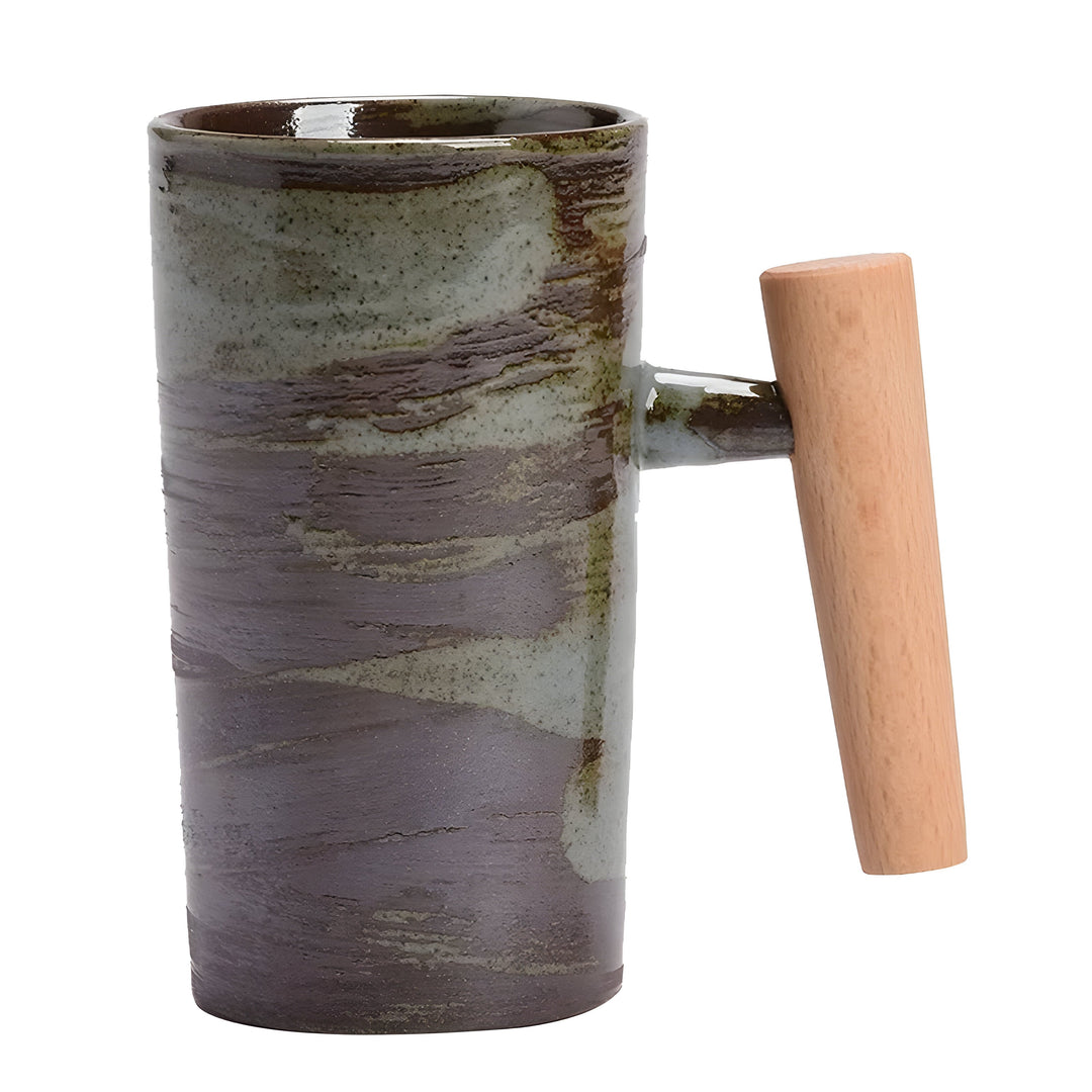 Japanese Style Stoneware Coffee Mug in Earth Tones 7