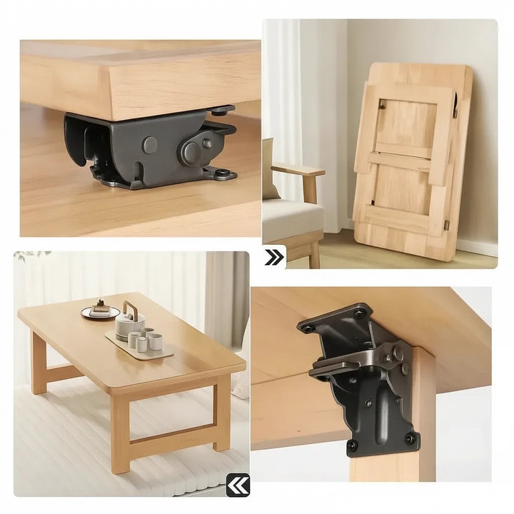 Folding Table Leg Brackets 90° Auto-Lock – Set of 2, Holds 225 kg 6