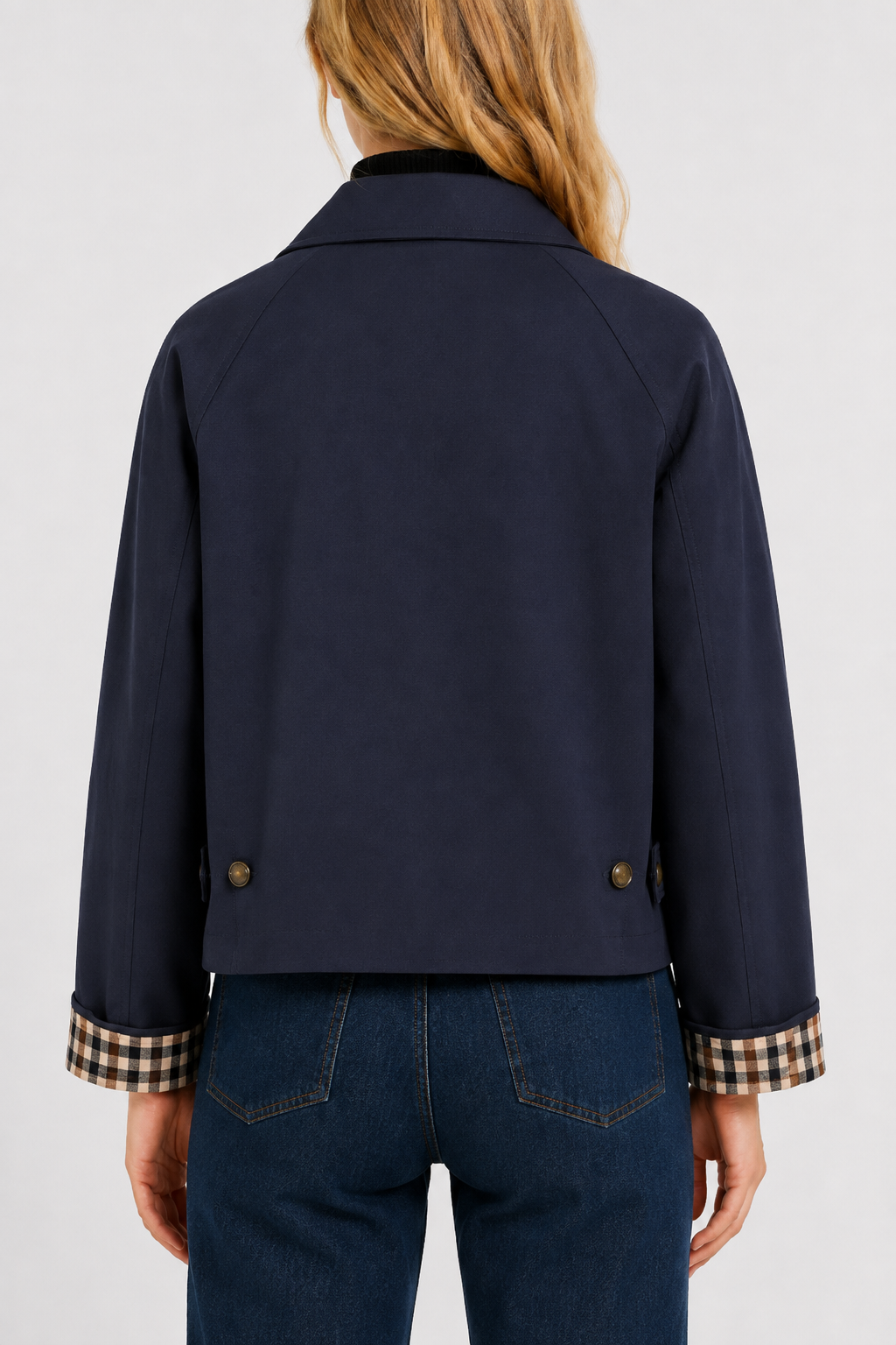 Women's Lightweight Jacket with Relaxed Fit and Vichy Lining 15