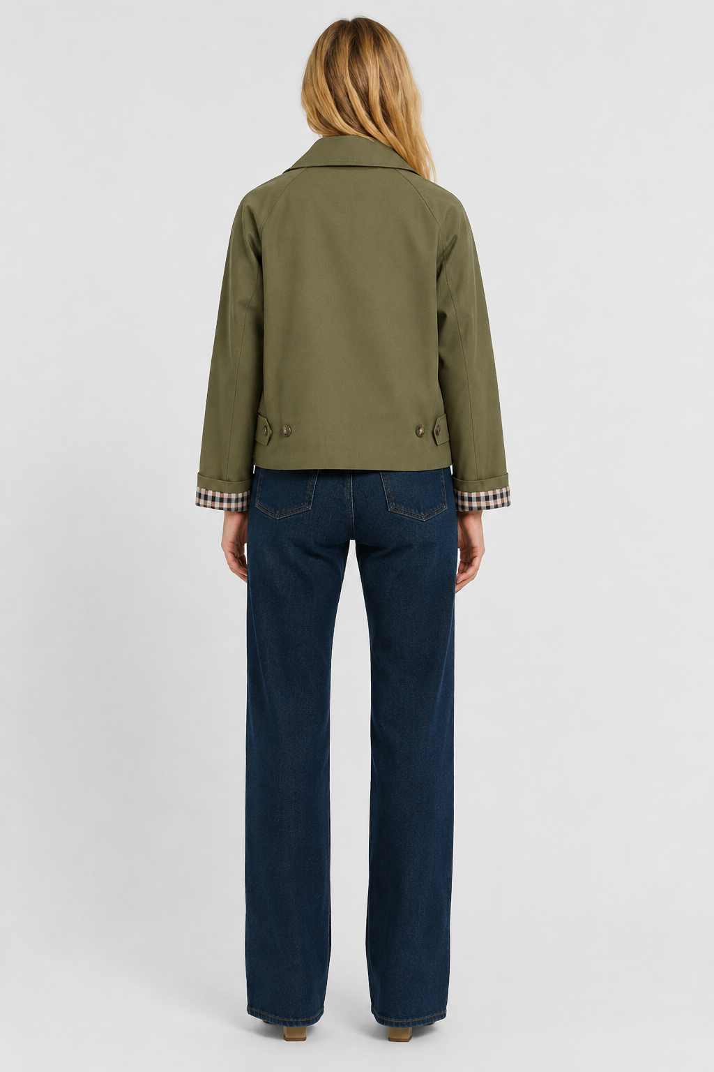 Women's Lightweight Jacket with Relaxed Fit and Vichy Lining 12