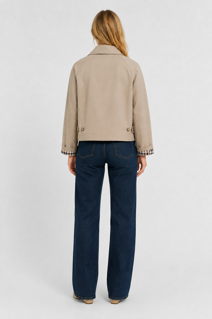 Women's Lightweight Jacket with Relaxed Fit and Vichy Lining 6