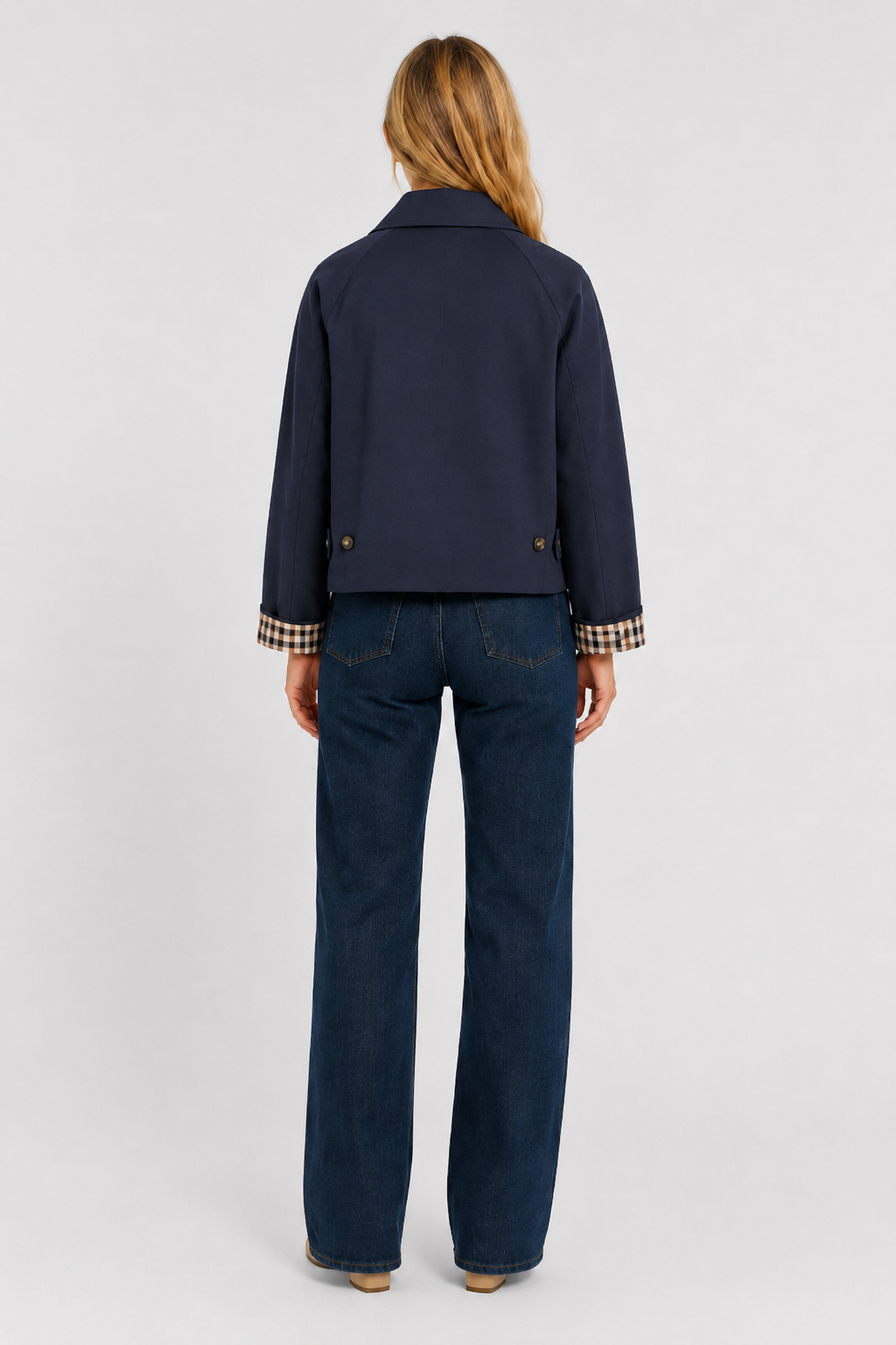 Women's Lightweight Jacket with Relaxed Fit and Vichy Lining 17