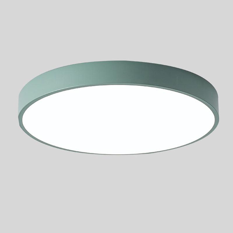Scandinavian Macaron-Shaped LED Ceiling Light with Wood Accent for Living Room or Bedroom 7