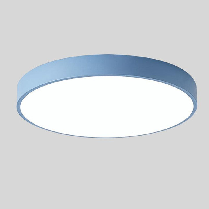 Scandinavian Macaron-Shaped LED Ceiling Light with Wood Accent for Living Room or Bedroom 8