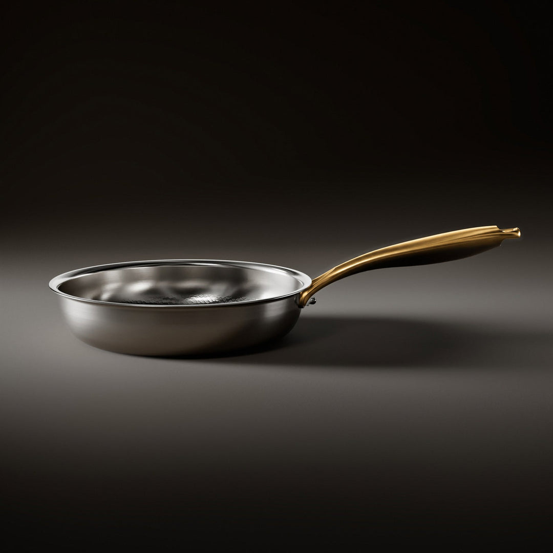 Hand-Hammered Titanium Frying Pan with Coating-Free Surface 2