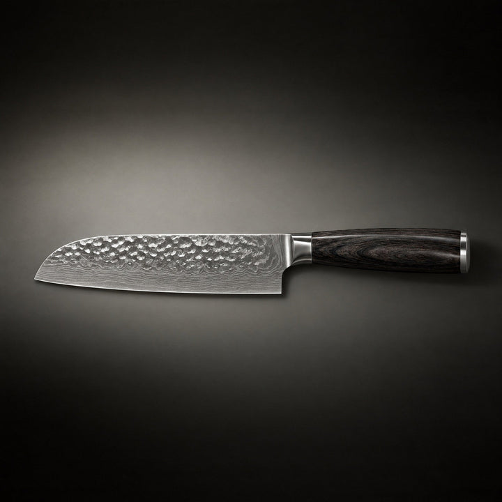 Hammered 7.1-Inch Japanese-Style Santoku Knife 2