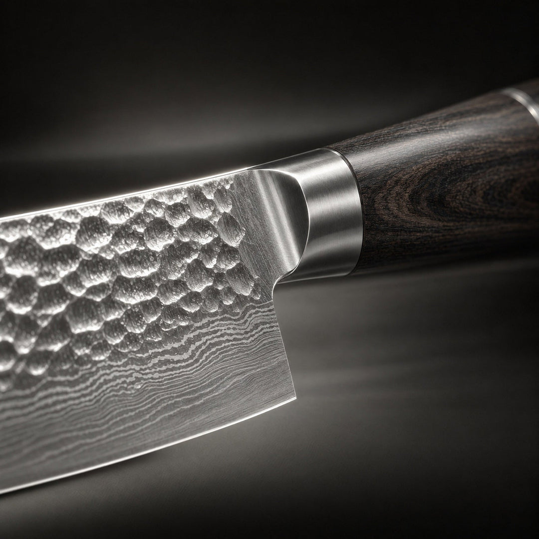 Hammered 7.1-Inch Japanese-Style Santoku Knife 3