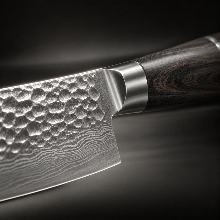 Hammered 7.1-Inch Japanese-Style Santoku Knife 3