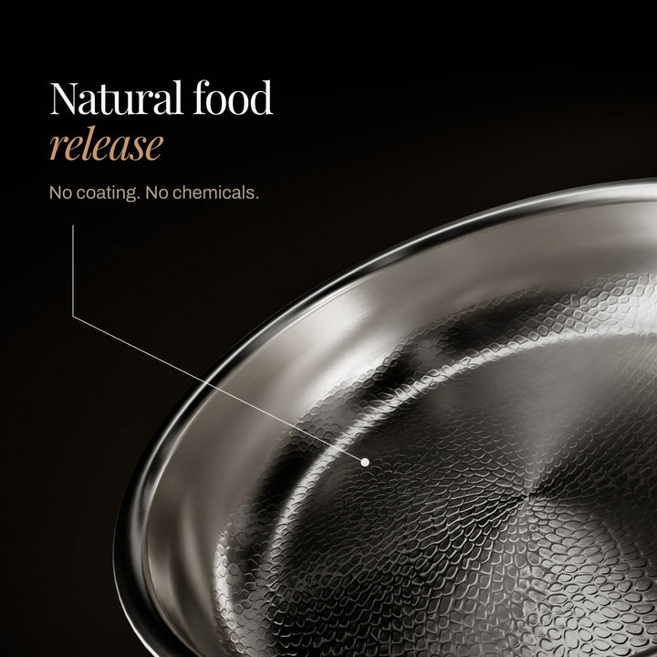 Hammered Titanium Stir-Fry Set with 1 Lid (8, 8 & 10 Inch) 3