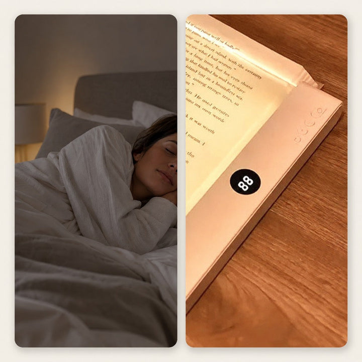 Rechargeable Flat Reading Light for Bed, Dimmable Book Lamp with Timer 5