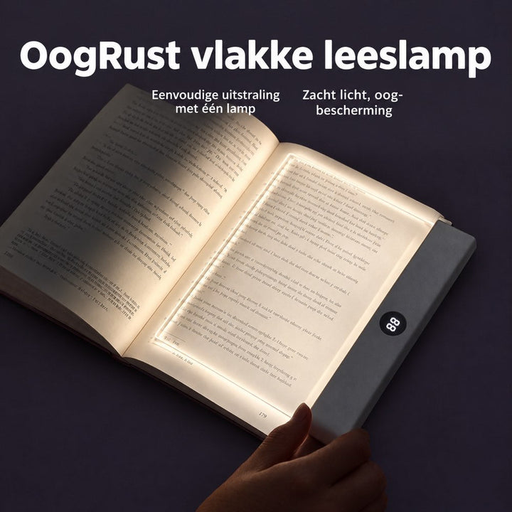 Rechargeable Flat Reading Light for Bed, Dimmable Book Lamp with Timer 1