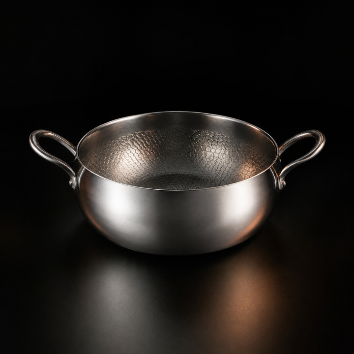 Hand-Hammered Deep Titanium Stockpot, PFAS-Free 1