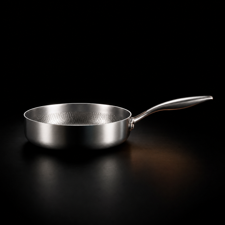 Hand-Hammered High-Wall Titanium Frying Pan 2