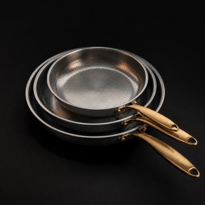 Hand-Hammered Titanium Pan Set - 3 Pieces I Limited Edition 2