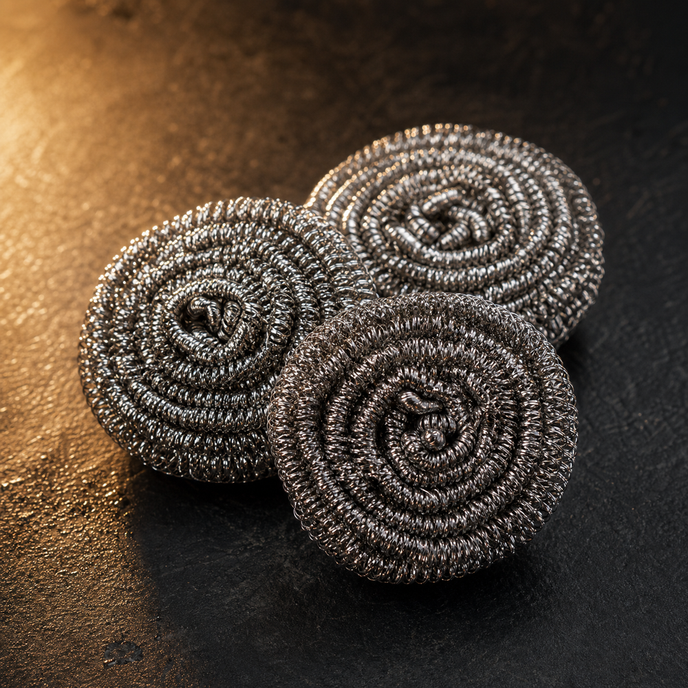Titanium Pan Scrubbers | Rust-Proof Cleaning Coils (Set of 3) 2