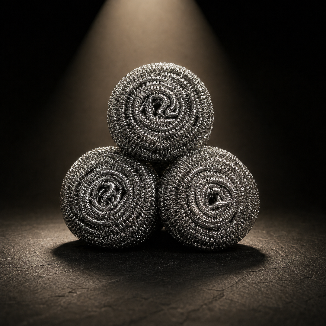 Titanium Pan Scrubbers | Rust-Proof Cleaning Coils (Set of 3) 5