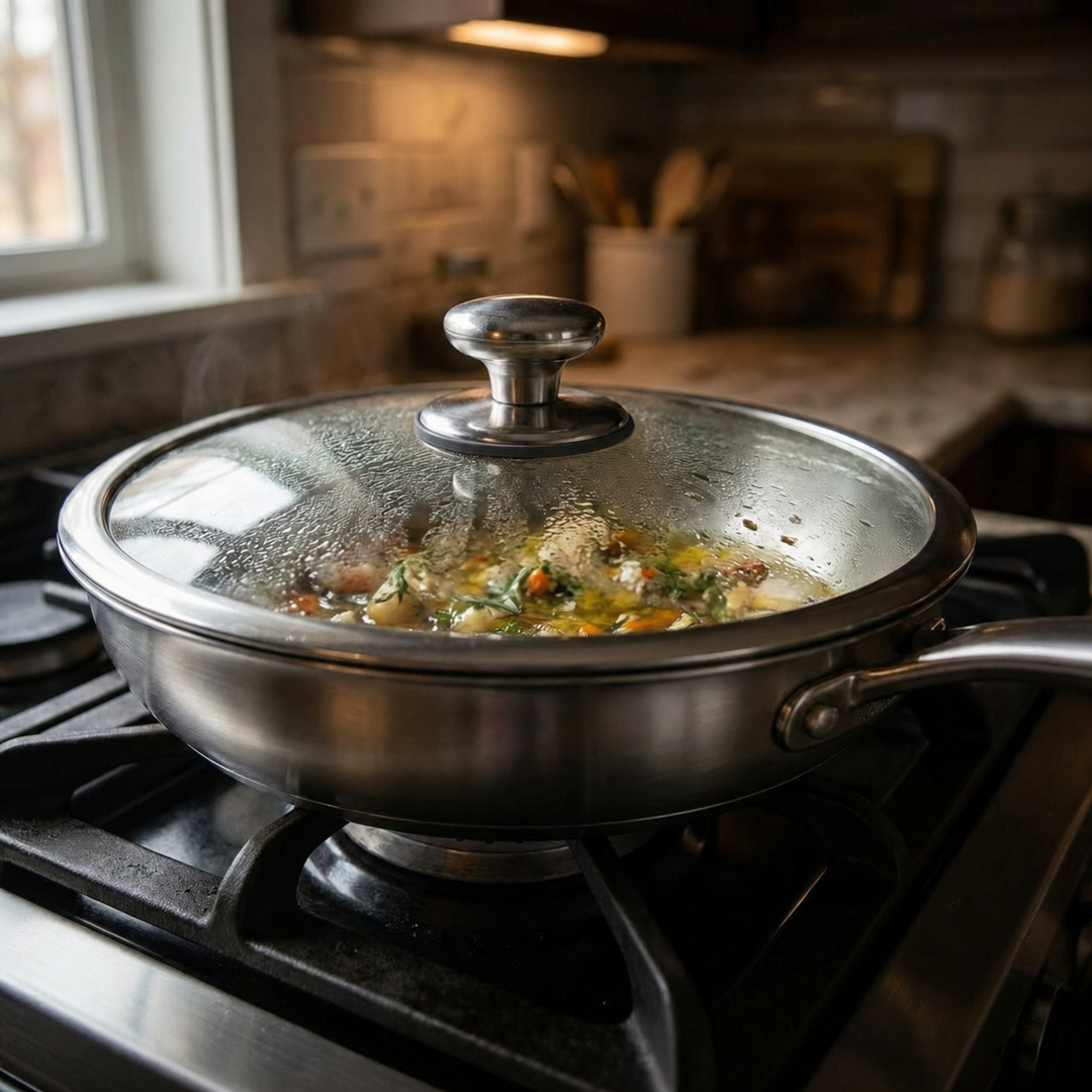 Hand-Hammered Titanium Family Set: 4 Pans & Utensils 8