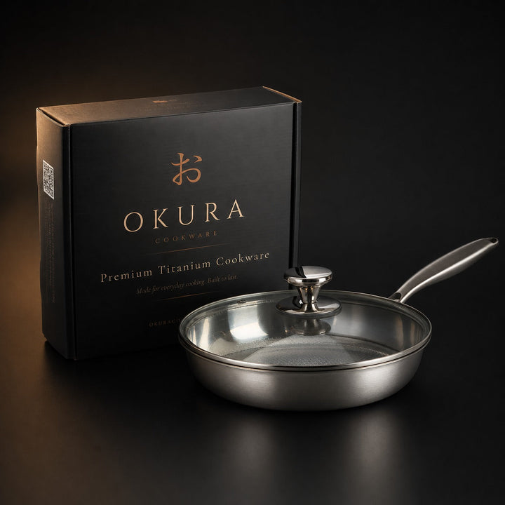 Hand-Hammered Titanium Pan Set - 3 Pieces, PFAS-Free 8