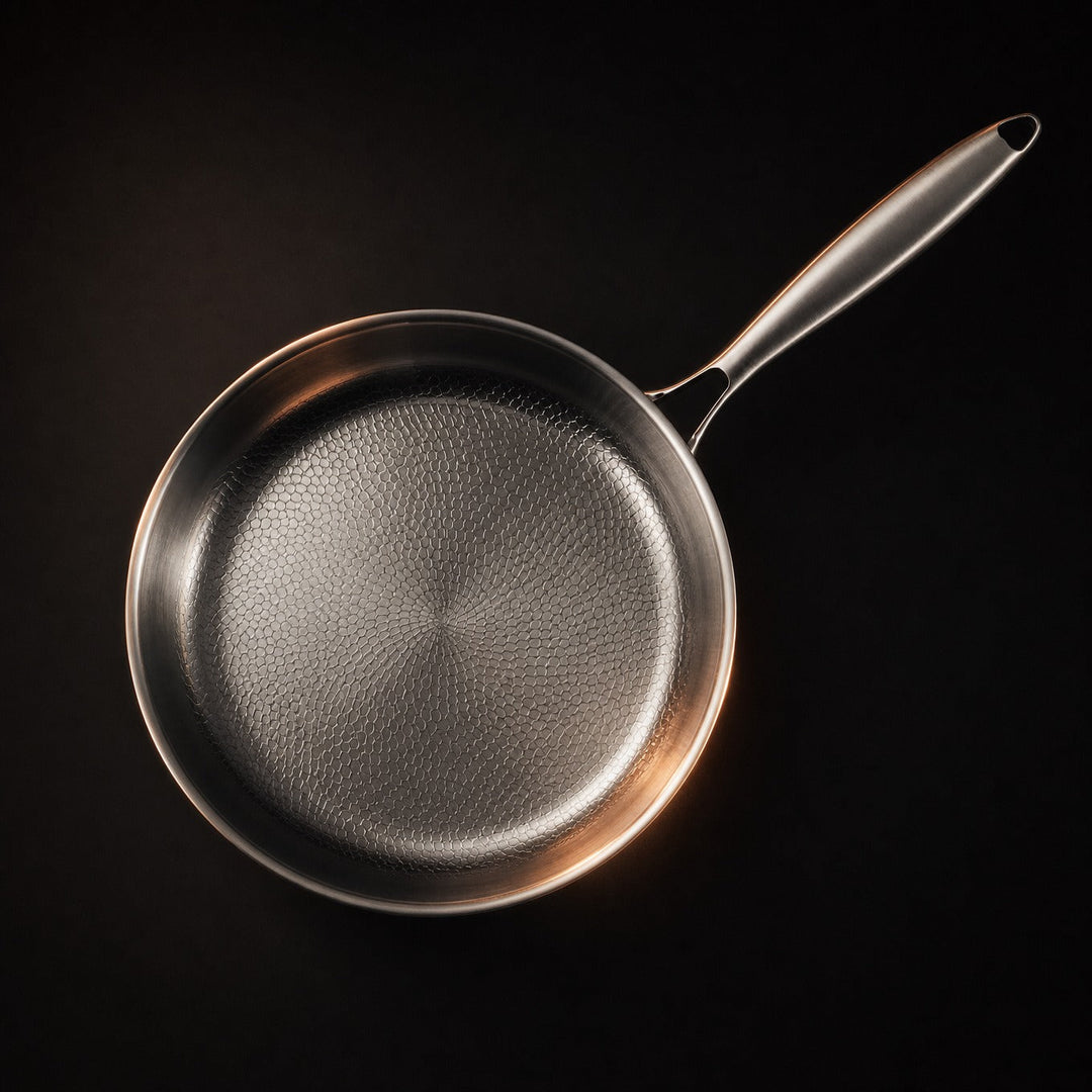 Hand-Hammered Titanium Pan Set - 3 Pieces, PFAS-Free 5
