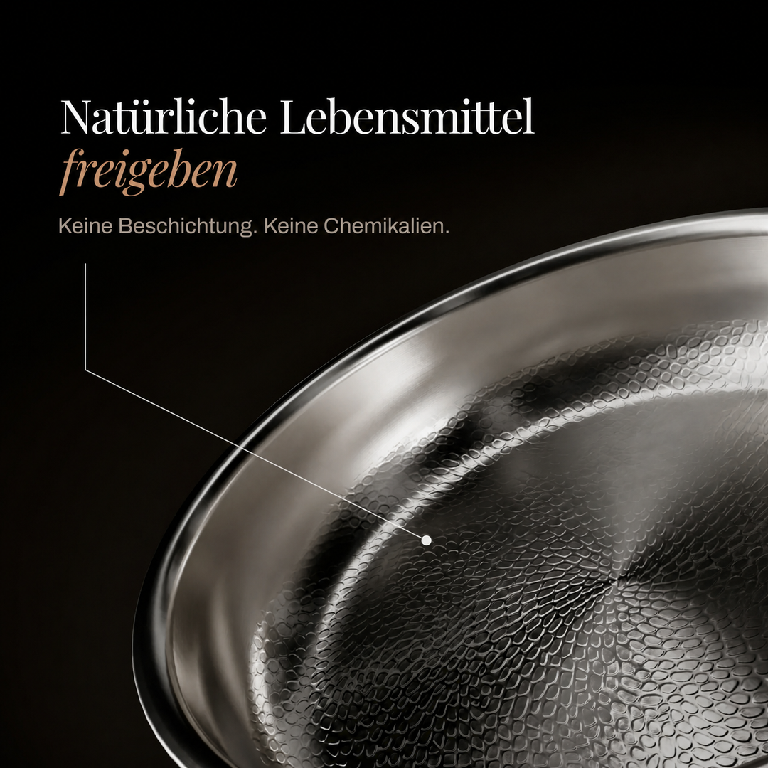 Hand-Hammered Titanium Frying Pan with Coating-Free Surface 4