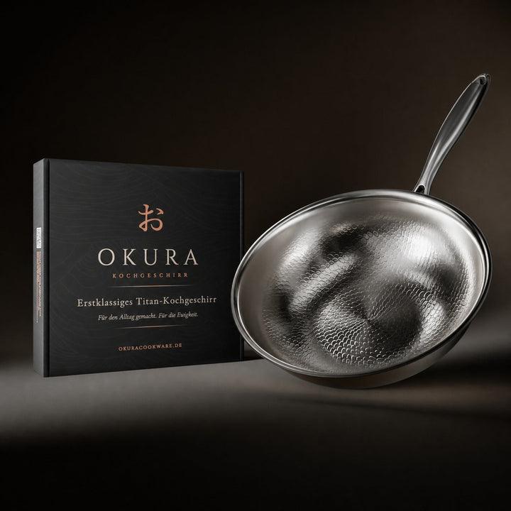 Hand-Hammered Titanium Wok Pan with Flat Bottom 8