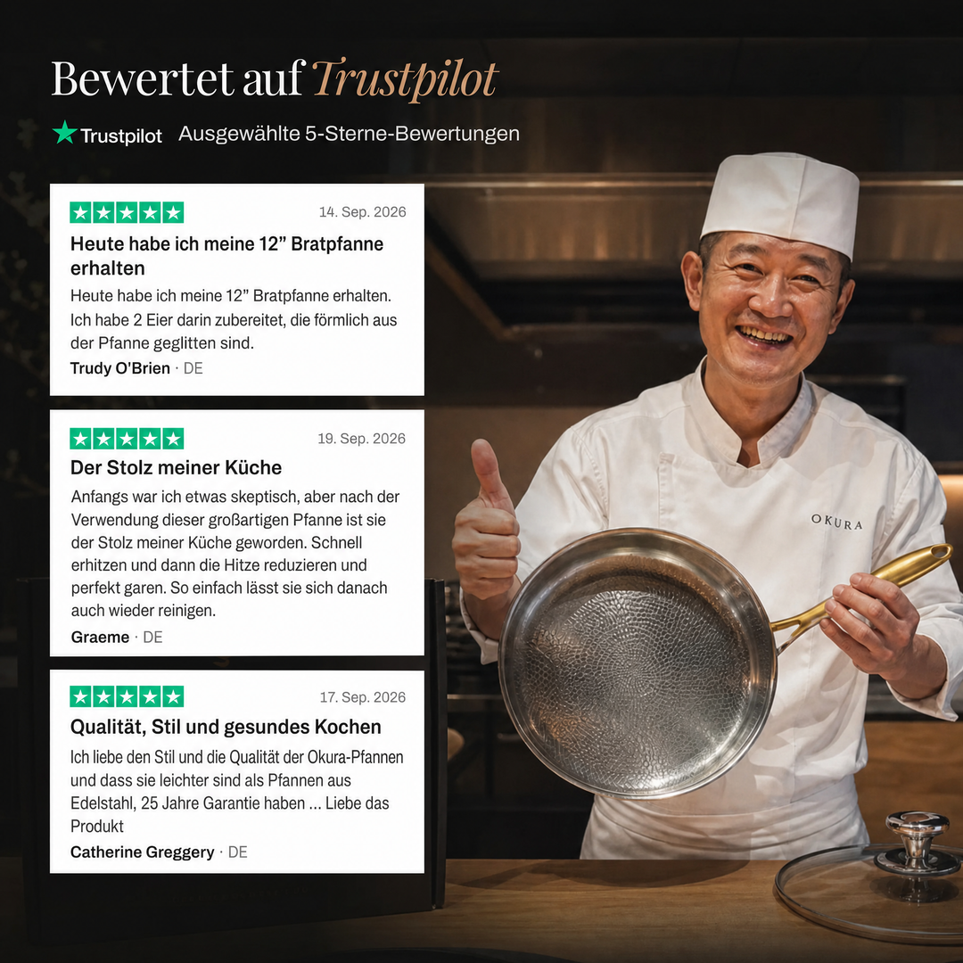 Hand-Hammered Titanium Frying Pan with Coating-Free Surface 7