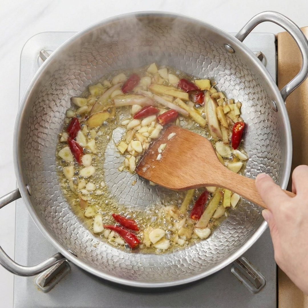 Hand-Hammered Deep Titanium Stockpot, PFAS-Free 4