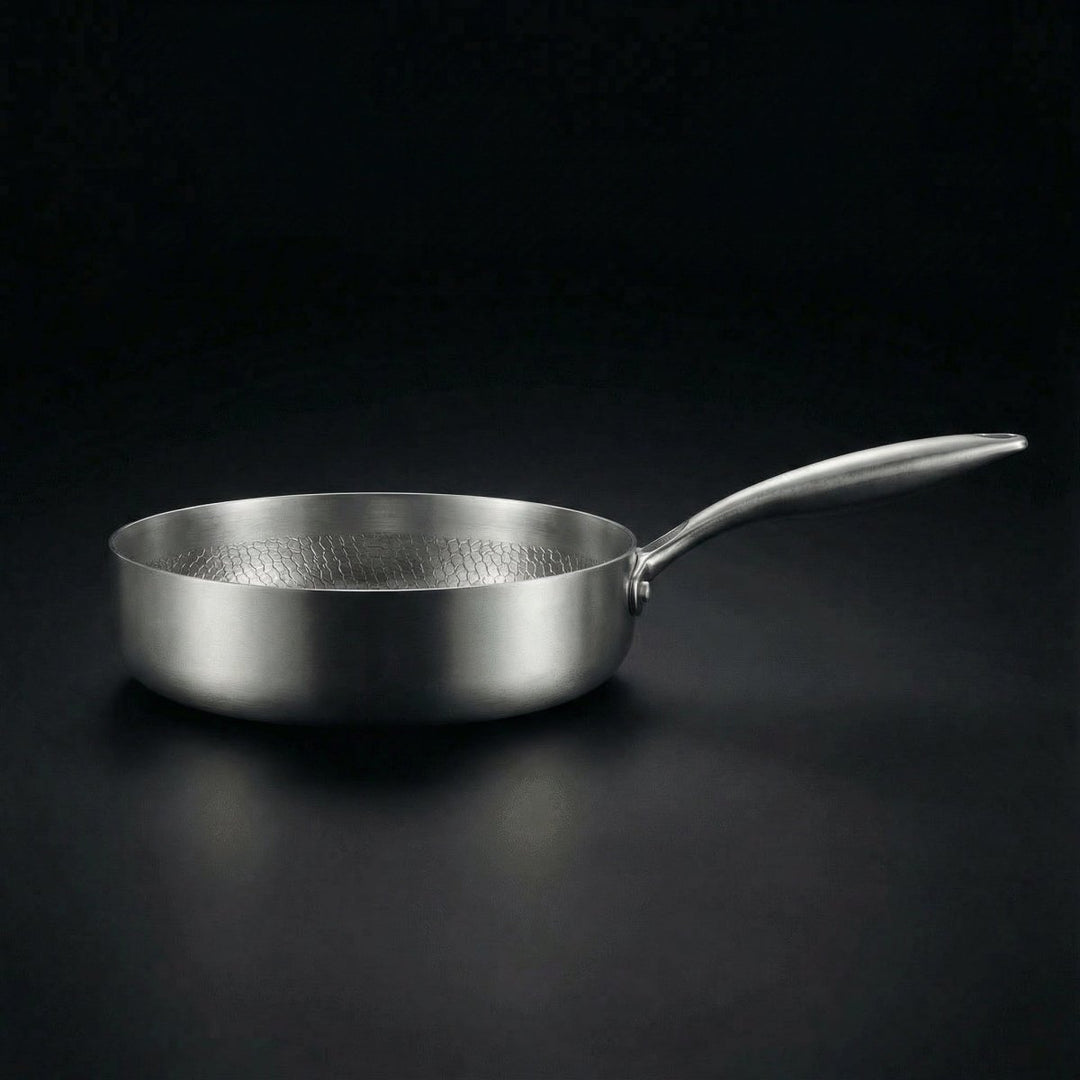 Hand-Hammered Titanium Family Set: 4 Pans & Utensils 3