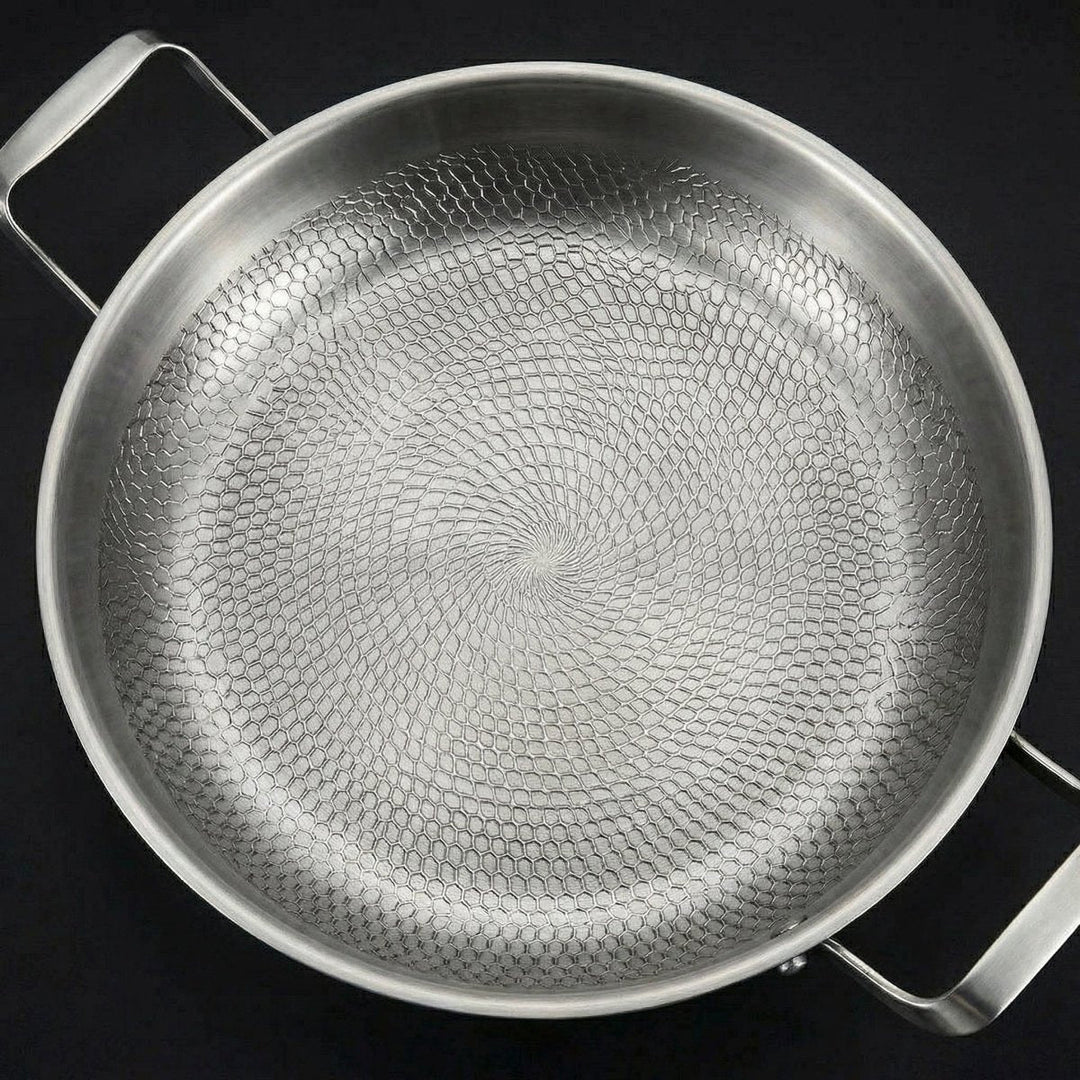 Hammered Titanium Pan with Two Handles, Uncoated and PFAS-Free 2