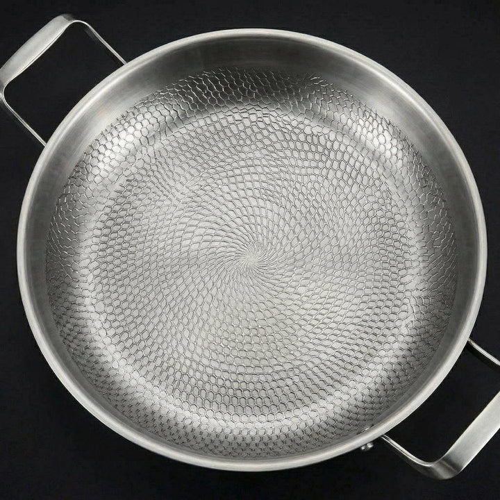 Hammered Titanium Pan with Two Handles, Uncoated and PFAS-Free 2