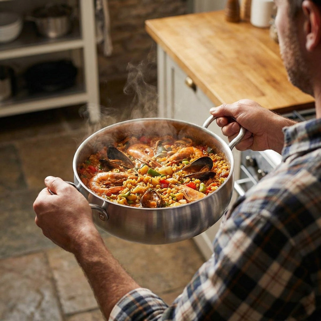 Hand-Hammered Deep Titanium Stockpot, PFAS-Free 6
